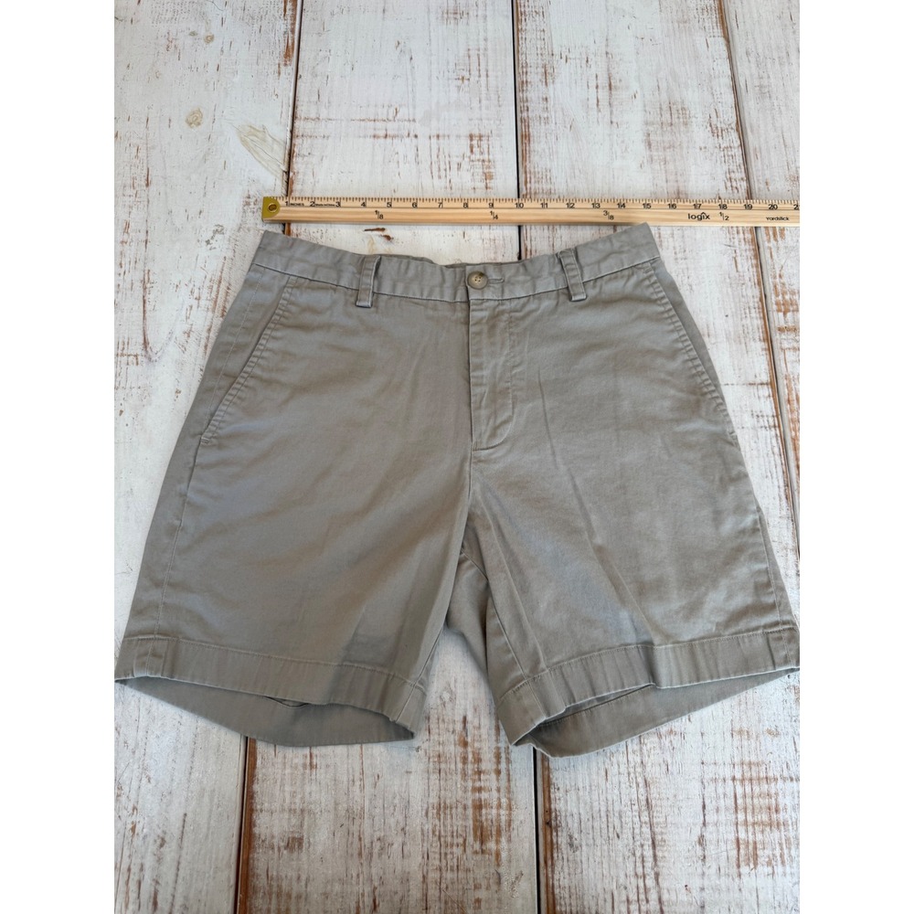 Southern Tide Mens Khaki Chino Shorts Size 30 Tan Cotton Blend Skipjack Logo
